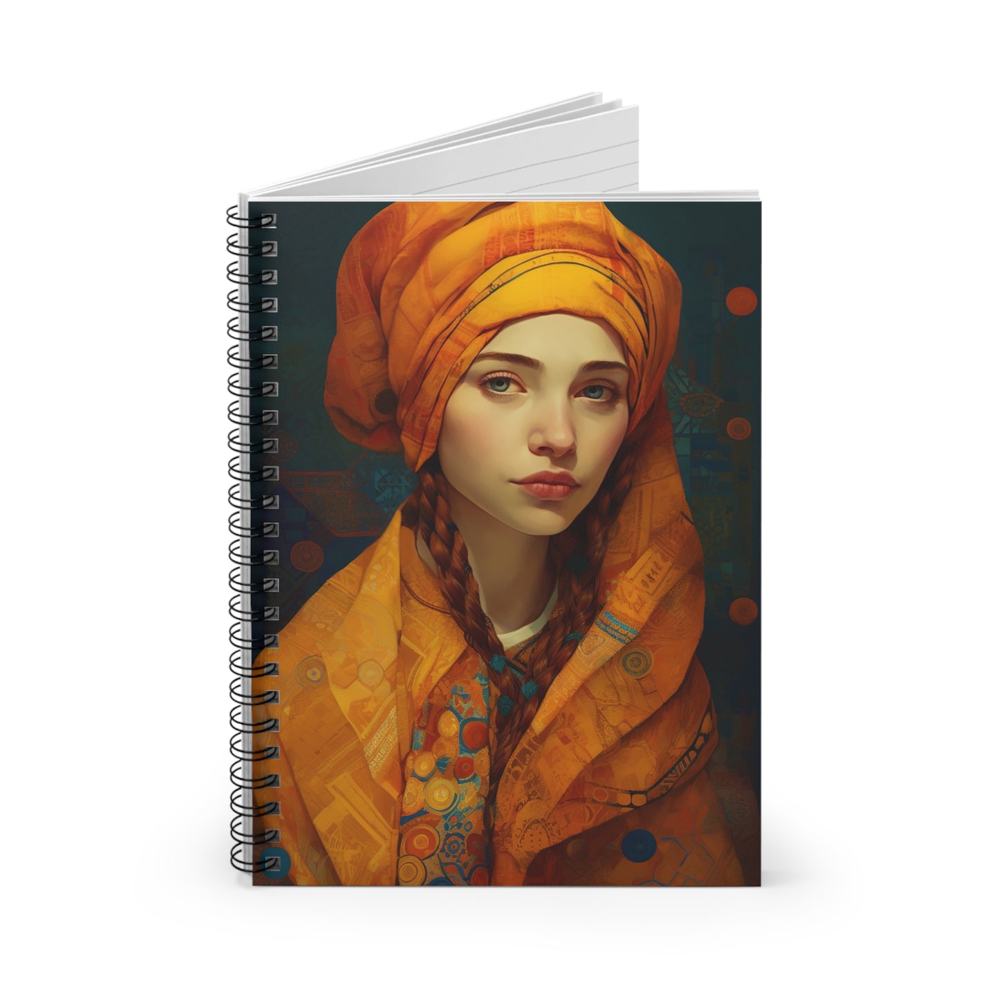 Saint Genevieve Journal - Sanctified Souls Art - Religious Based Notebook - Spiral Notebook - Ruled Line