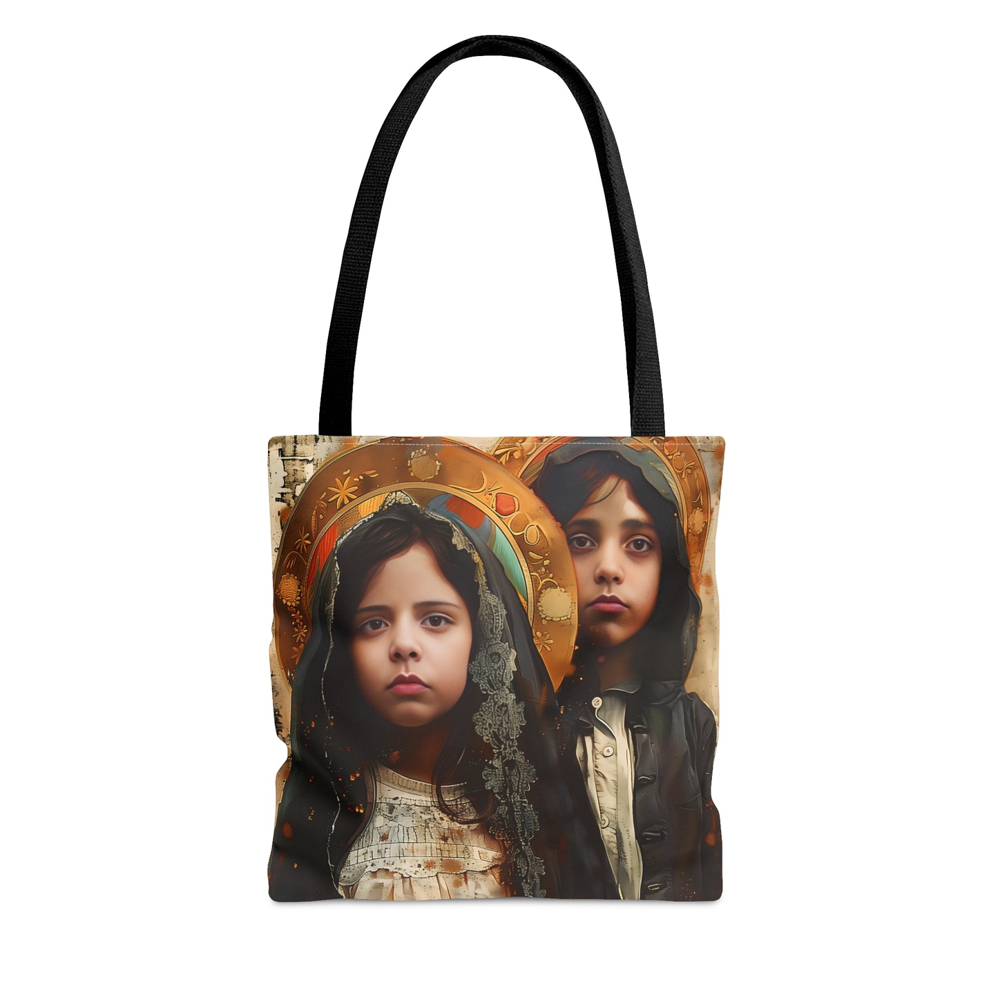 Saints Francisco and Jacinta Marto Tote Bag - Purse - Three sizes - Faith Art Bag - Catholic faith inspired carry-all purse - Double Sided