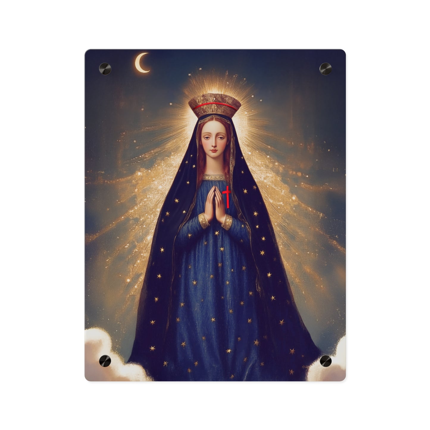 Our Lady of Pontmain Wall Art Panel - Ready to Hang Acrylic Print - Catholic Saint Art - Patron Saint Print - Mother Mary Art