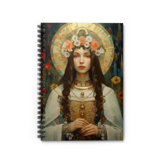 Saint Dorothy Journal - Sanctified Souls Art - Religious Based Notebook - Spiral Notebook - Ruled Line