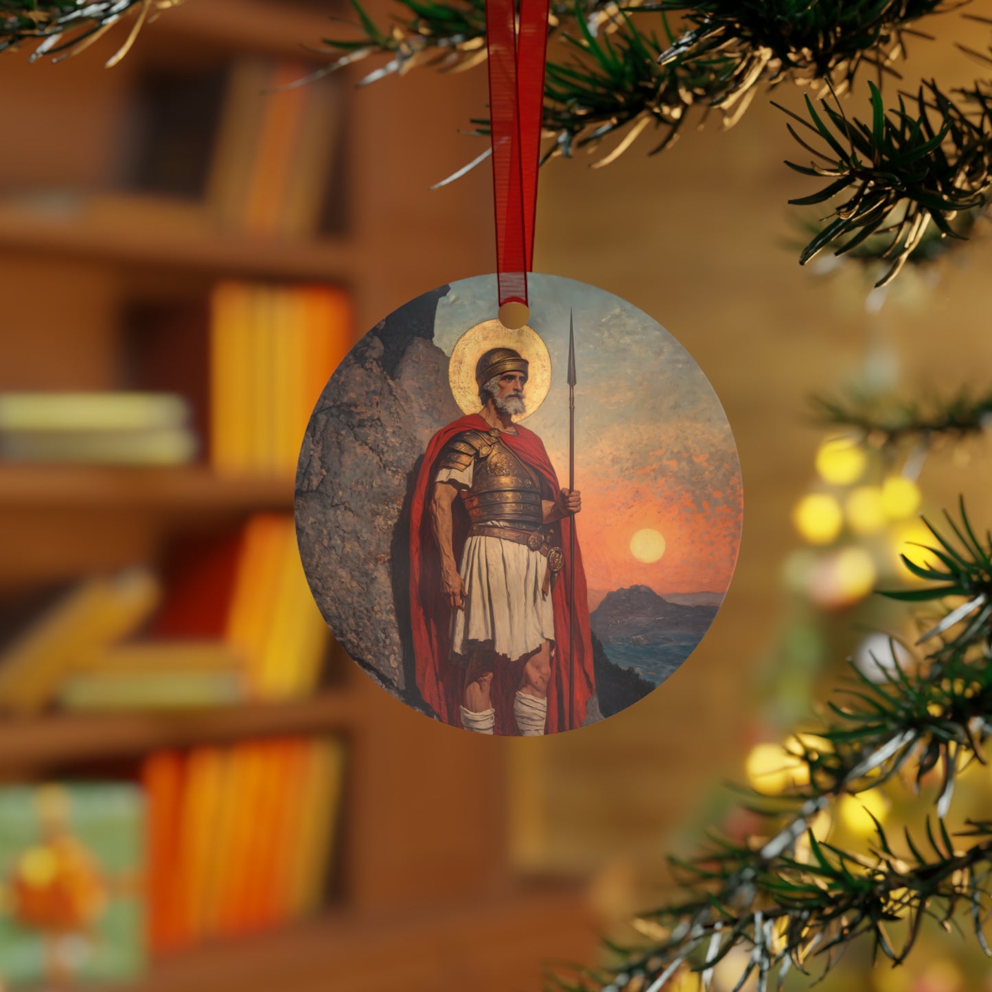 Saint Andrew the Tribune Metal Ornament - Religious Holiday Christmas Keepsake - Religious Catholic Tree Ornament - Christmas Gift