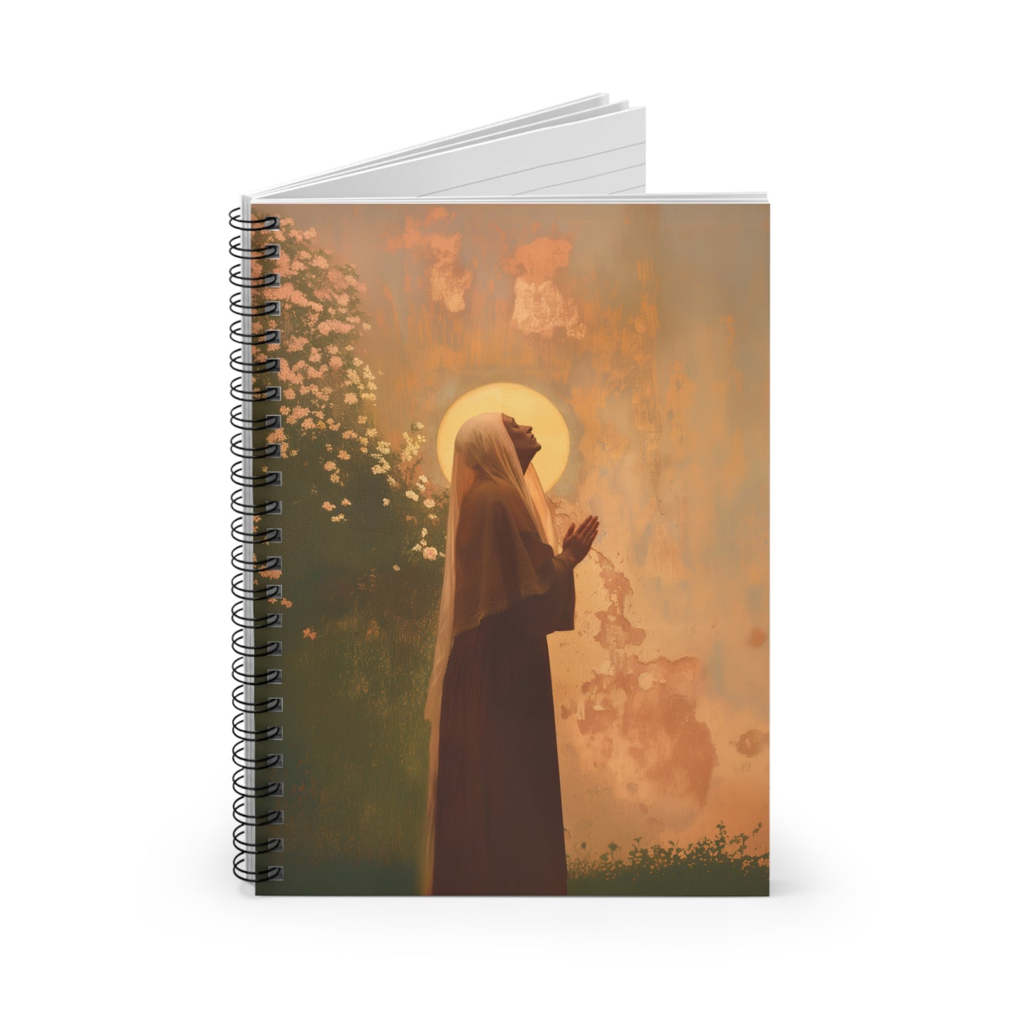 Saint Monica - Sanctified Souls Art - Religious Based Notebook - Spiral Notebook - Prayer journal