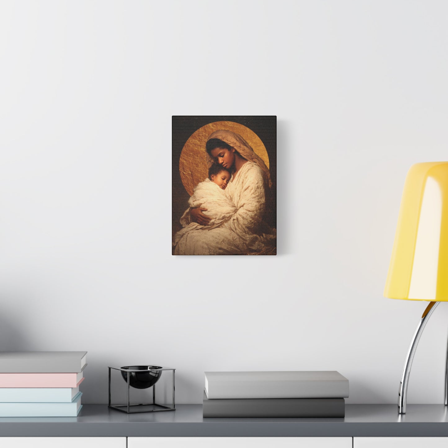 Our Lady of the Manger - Mother Mary and the Christ Child - Gallery Wrapped Canvas - Print - Religious Art for your Home - Catholic