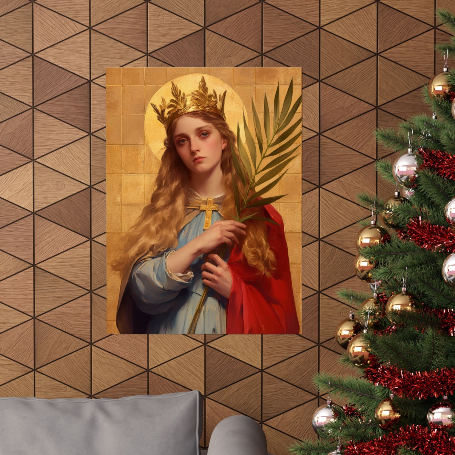 Saint Agrippina - Sanctified Souls Print - Multiple Sizes - Premium Matte Vertical Posters