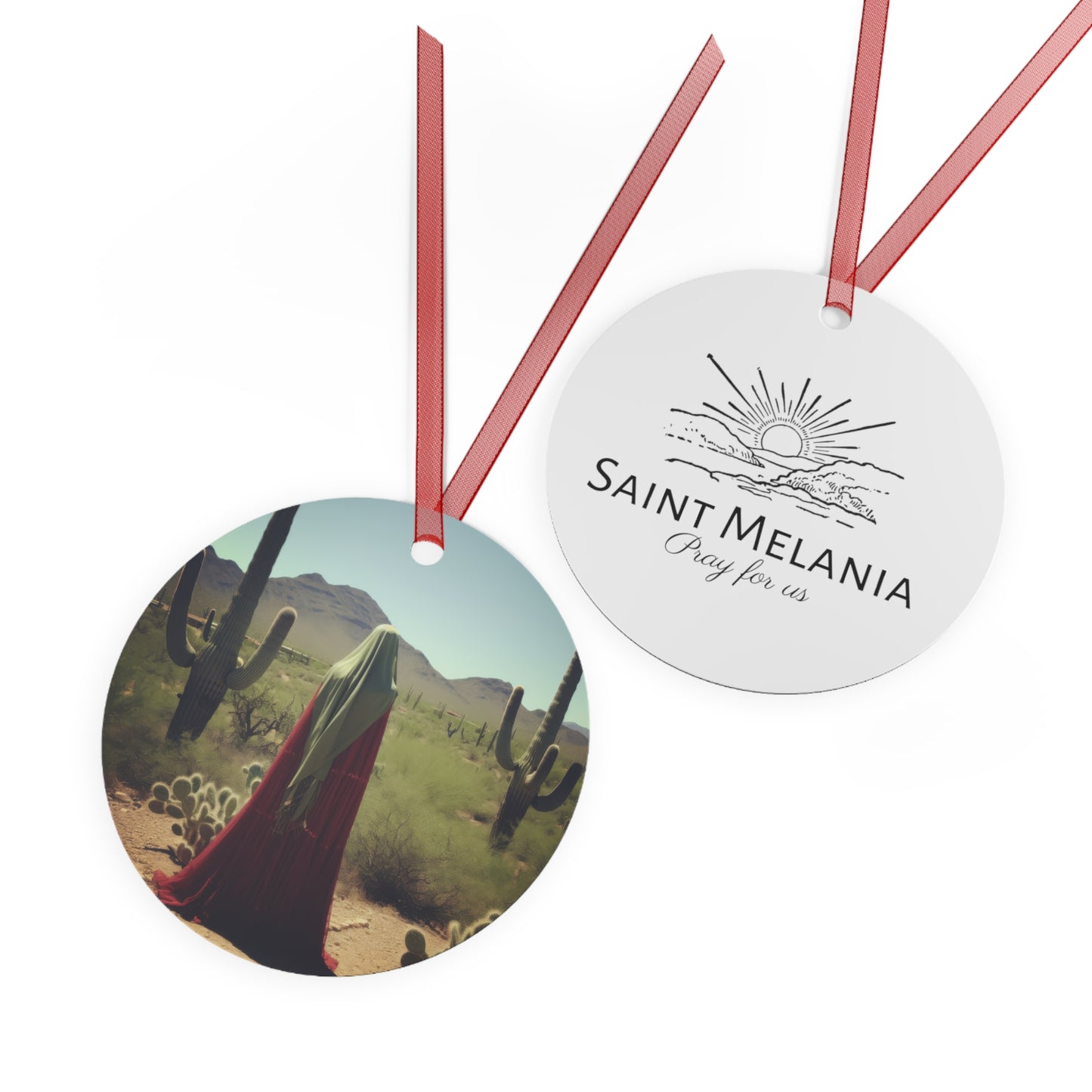 Saint Melania the Elder, Desert Mother Metal Ornament - Religious Holiday Christmas Ornament and Keepsake - Catholic Religious Keepsake
