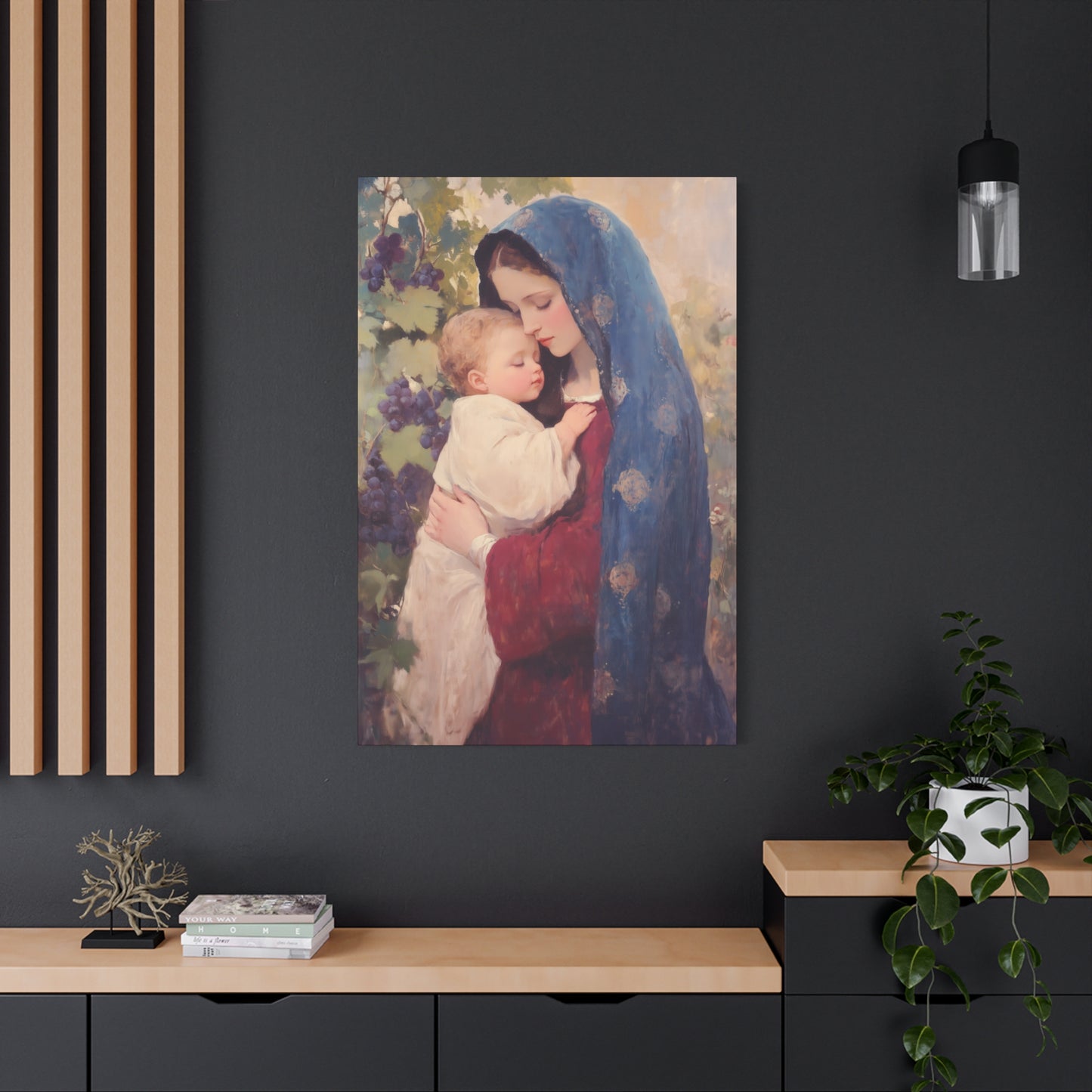 Our Lady of the Grapes / Out Lady of the Harvest - Gallery Wrapped Canvas - Print - Religious Art for your Home - Catholic Art