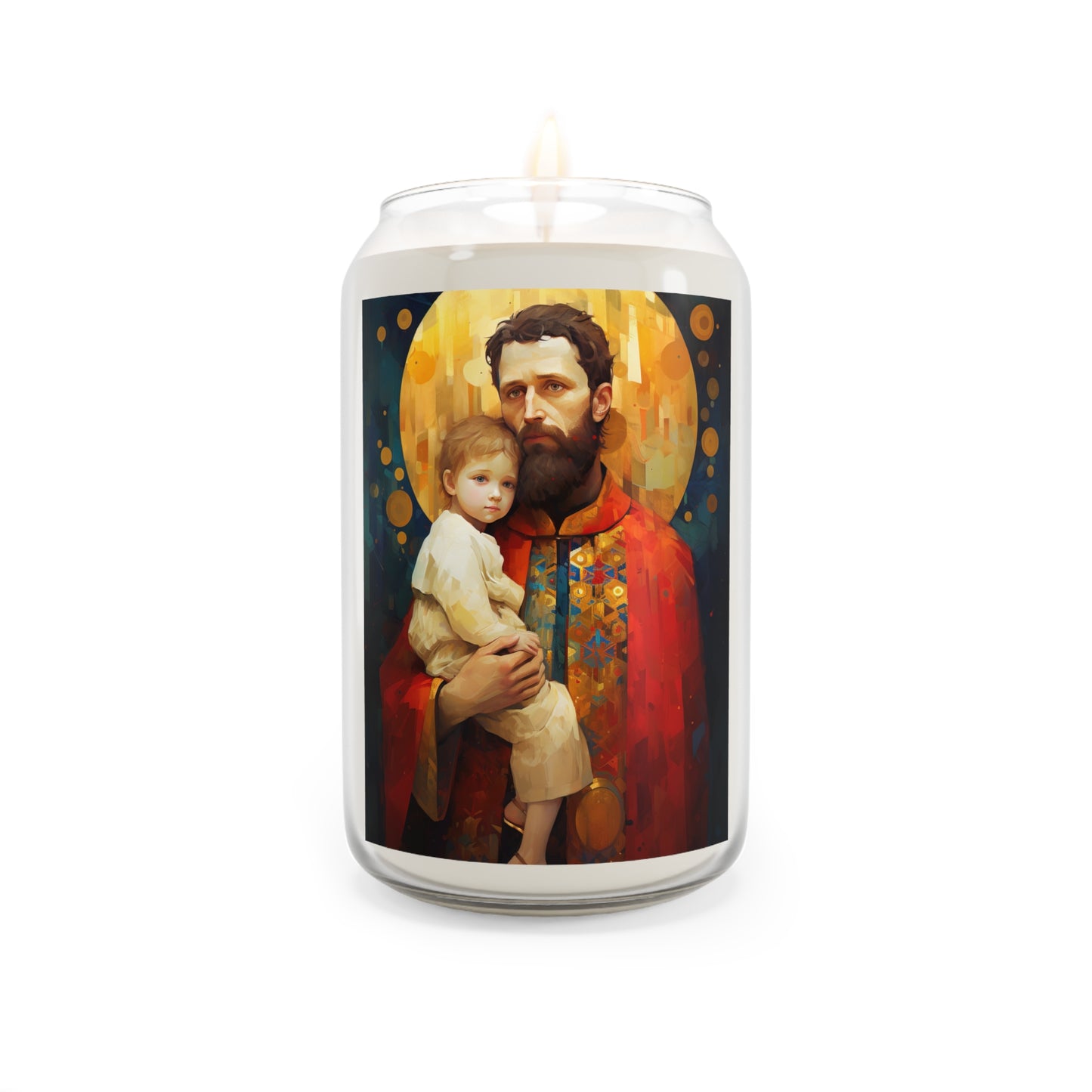 Saint Christopher - Scented Prayer Candle, 13.75oz - Tall Size - Religious Prayer Candle - Catholic Art - Religious Gift - Fine Art