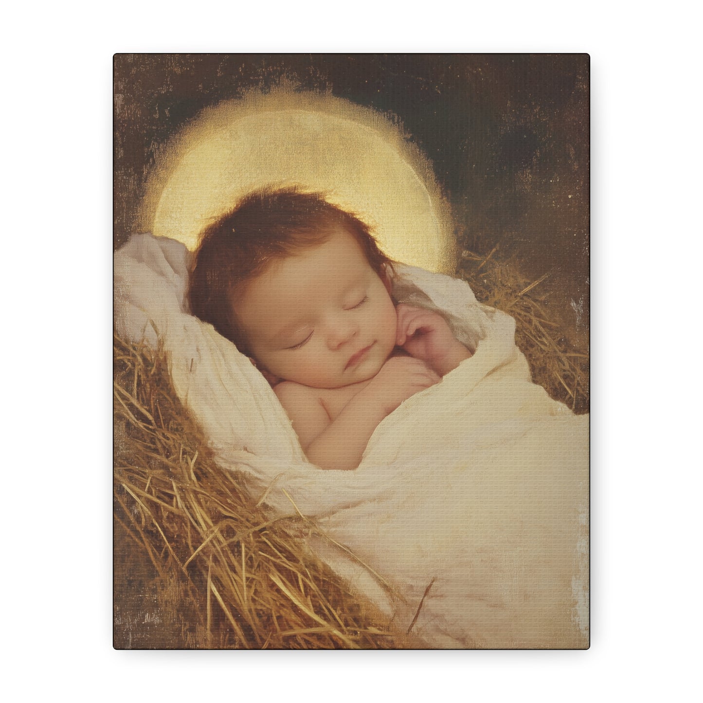 Jesus, the Newborn Light of the World - Gallery Wrapped Canvas - Print - Religious Art for your Home - Catholic Art Print