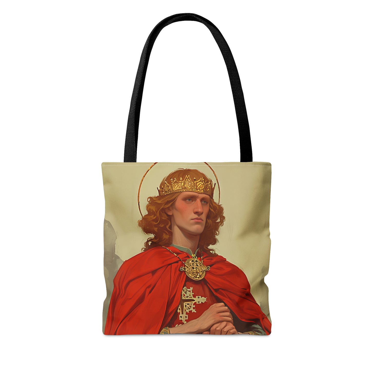 Saint Edward the Martyr Tote Bag - Purse - Three sizes - Large Medium Small Faith Art Bag - Catholic faith carry-all purse - Double Sided