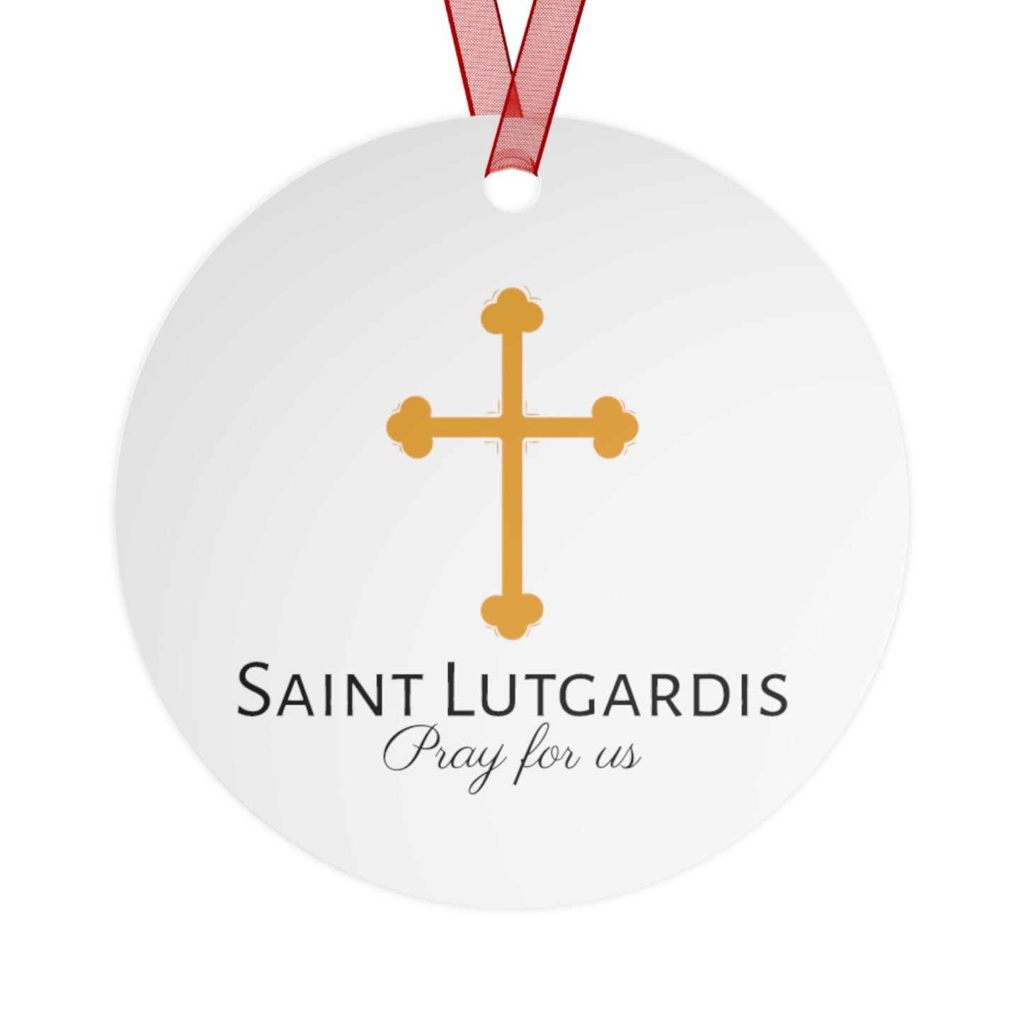 Saint Lutgardis Metal Ornament - Religious Holiday Christmas Ornament and Keepsake - Catholic Religious Keepsake