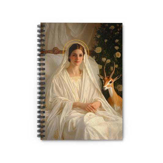 Saint Tabitha - Sanctified Souls Art - Religious - Spiral Notebook - Ruled - Catholic - Devotional Journal - Journal Diary