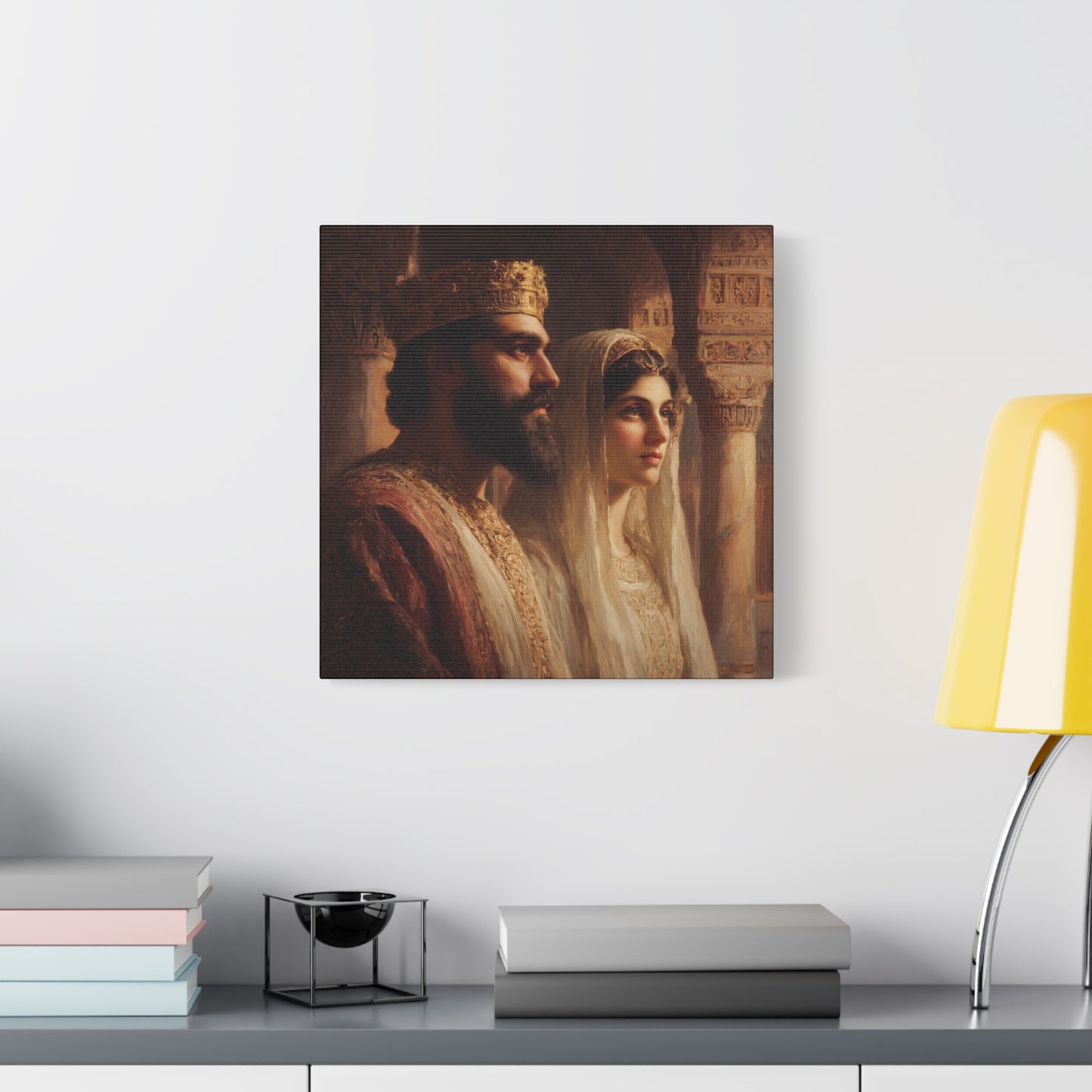 King Xerxes and Queen Esther  - Gallery Wrapped Canvas - Print - Religious Art for your Home - Catholic Art Print