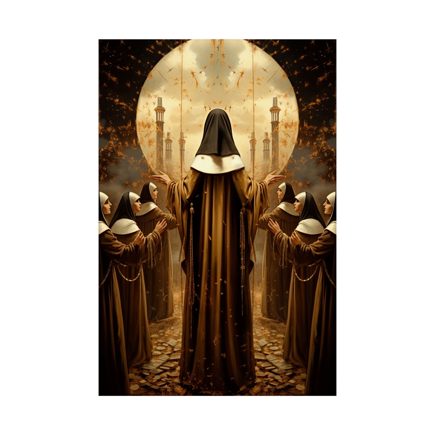 The Blessed Martyrs of Compiègne - Sanctified Souls Print - Multiple Sizes - Premium Matte Vertical Posters