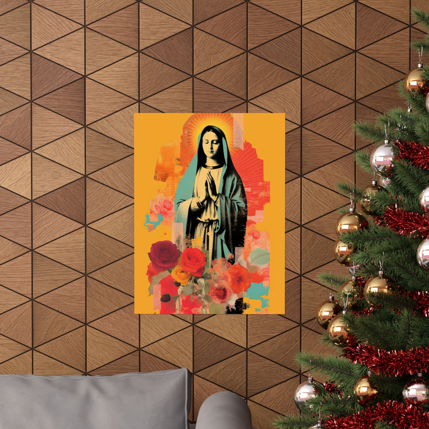 Roses of Tepeyac - Our Lady of Guadalupe   - Sanctified Souls Print - Multiple Sizes - Premium Matte Vertical Posters