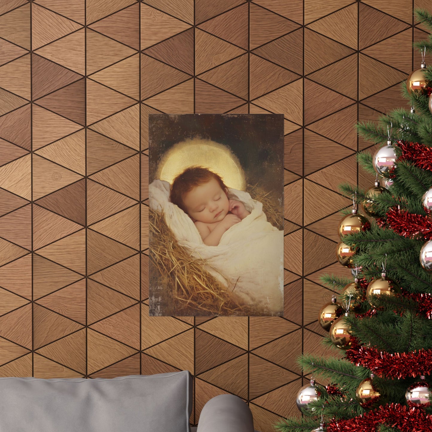 Jesus, the Newborn Light of the World - Sanctified Souls Print - Multiple Sizes - Premium Matte Vertical Posters
