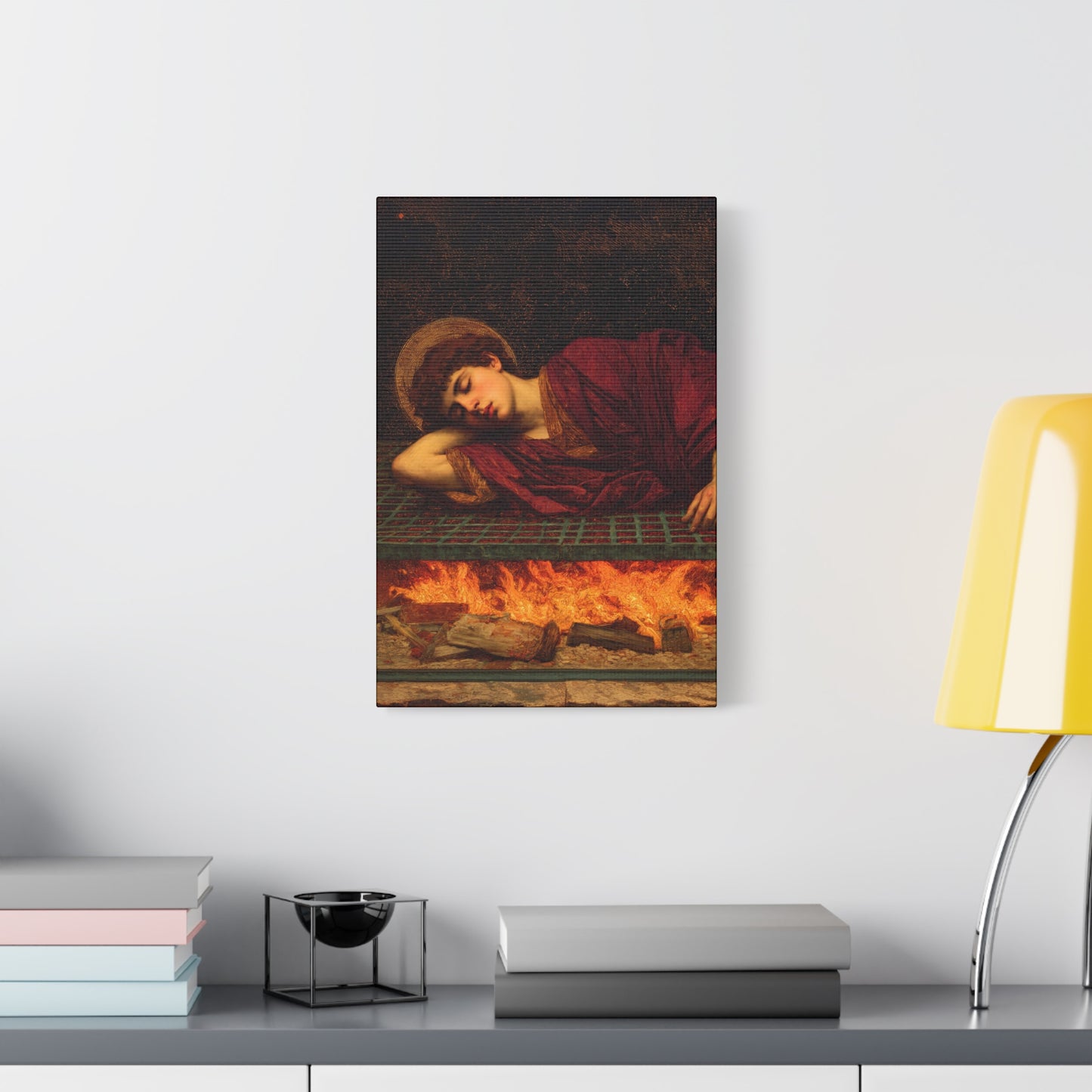 Saint Lawrence -  Museum Wrapped Canvas - Sanctified Souls Print - Religious Art for your Home - Catholic Patron Saint Art