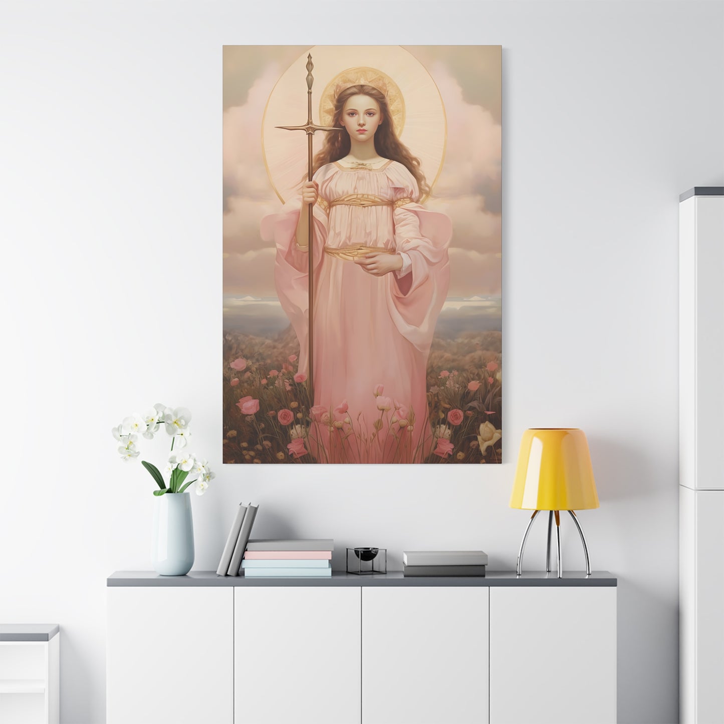 Saint Philomena Canvas Print - Multiple Sizes - Catholic Home art - Museum Wrapped Canvas - Sanctified Souls Print
