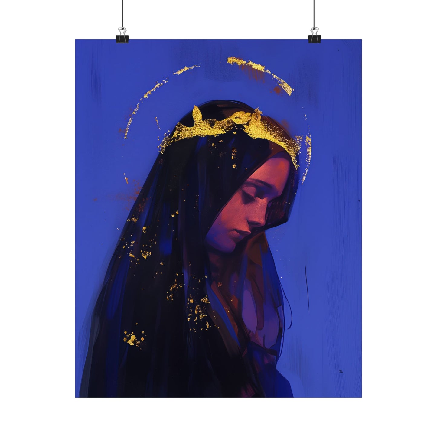 Mary, Mother of God - Queen of Heaven and Earth Poster Print - Sanctified Souls Print - Multiple Sizes - Premium Posters - Catholic Art