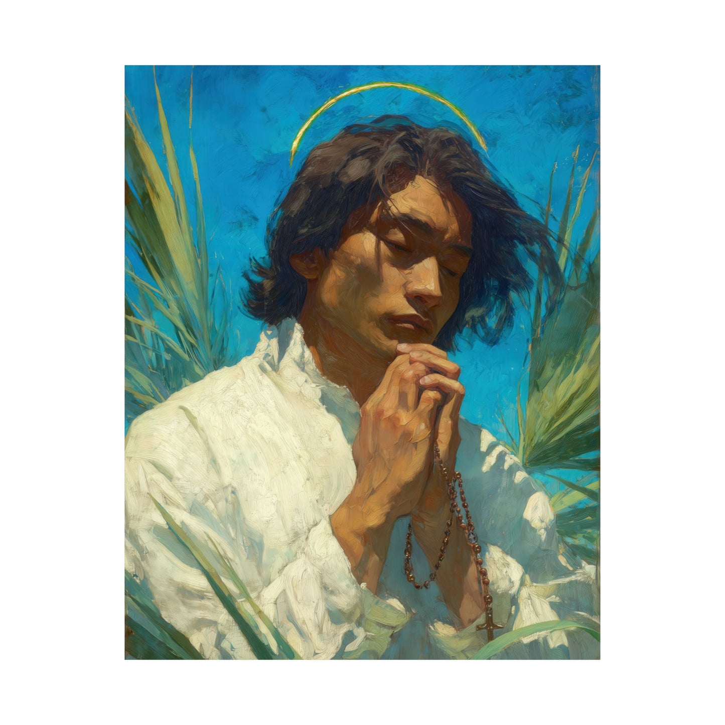 Saint Lorenzo Ruiz -  Catholic Art - Multiple Sizes - Premium Posters - Catholic Art - Christian Home - Catholic Saint Art