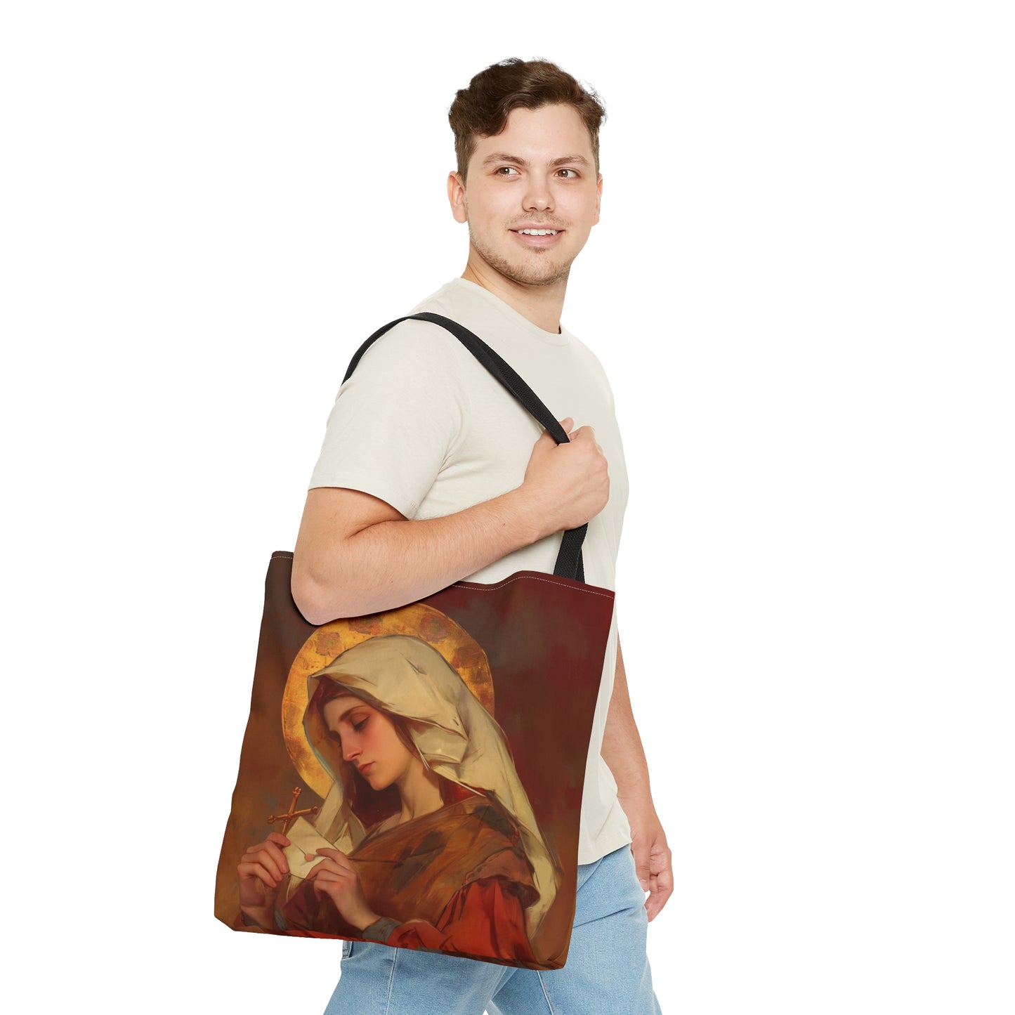 Saint Phoebe Tote Bag - Large Medium Small Faith Art Bag - Catholic Faith Purse - Religious - Prayer Bag - Devotional Purse