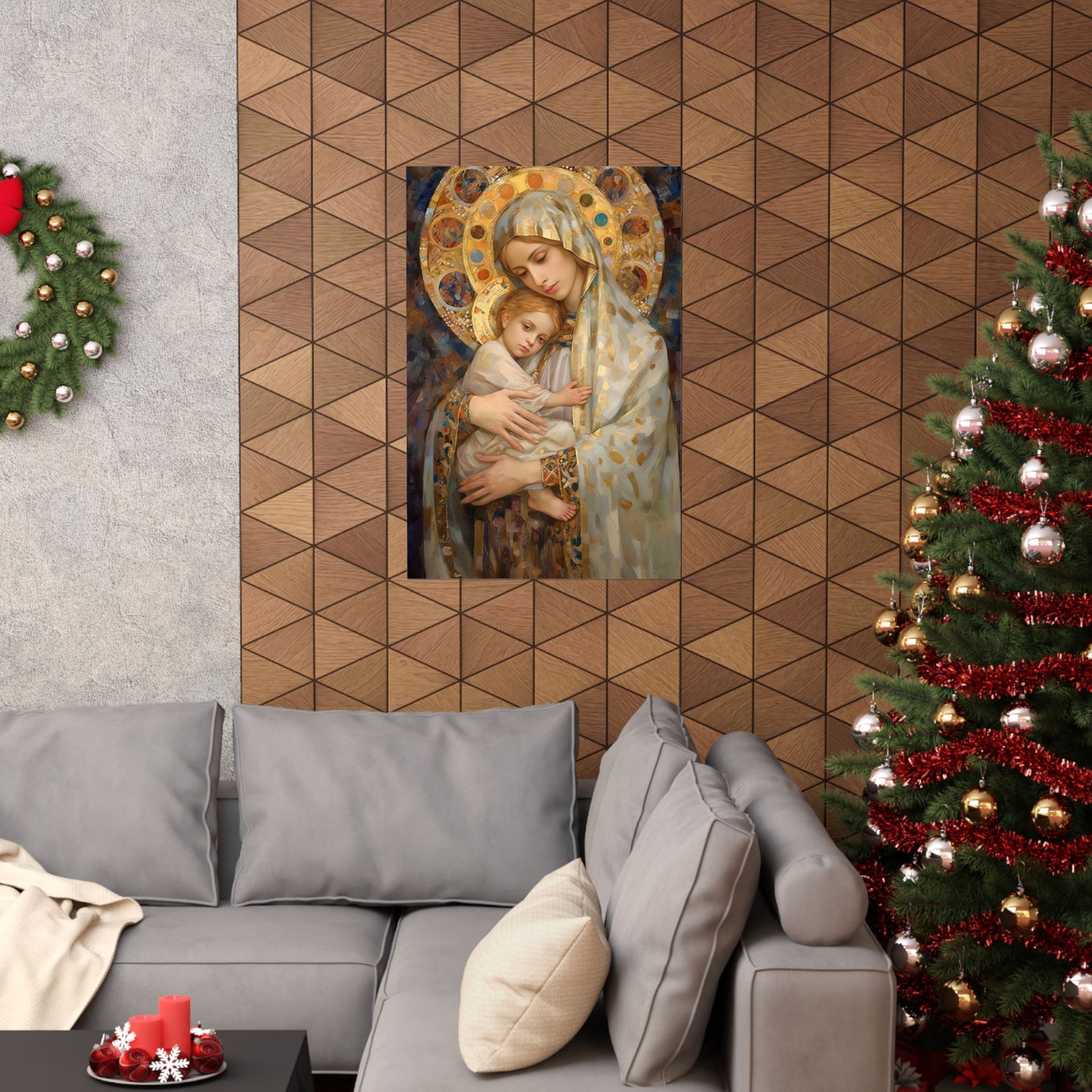 Madonna and Child - Print - Sanctified Souls Print - Multiple Sizes - Premium Matte Vertical Posters - Mary and the Christ Child