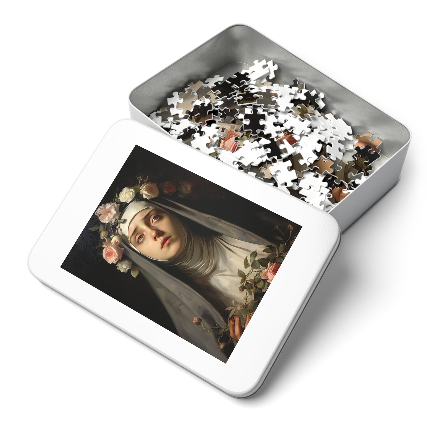 Saint Rose of Lima - Puzzle and Keepsake Tin - Religious Jigsaw Puzzle (30, 110, 252, 500,1000-Piece) - Religious Puzzle