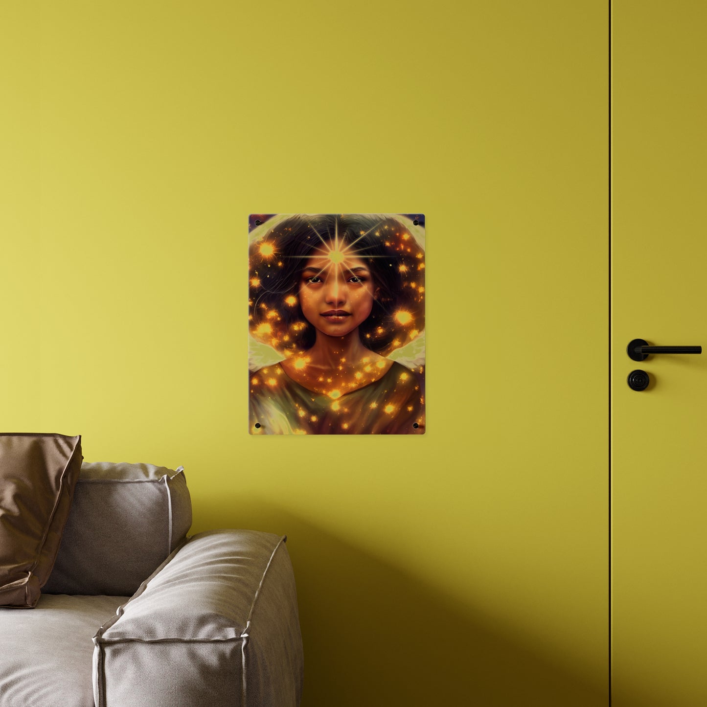 Uriel Acrylic Wall Art Panel - Ready to Hang Acrylic Print - Guardian Angel Art - Divine Magic Angel Oracle Art - Spiritual based work