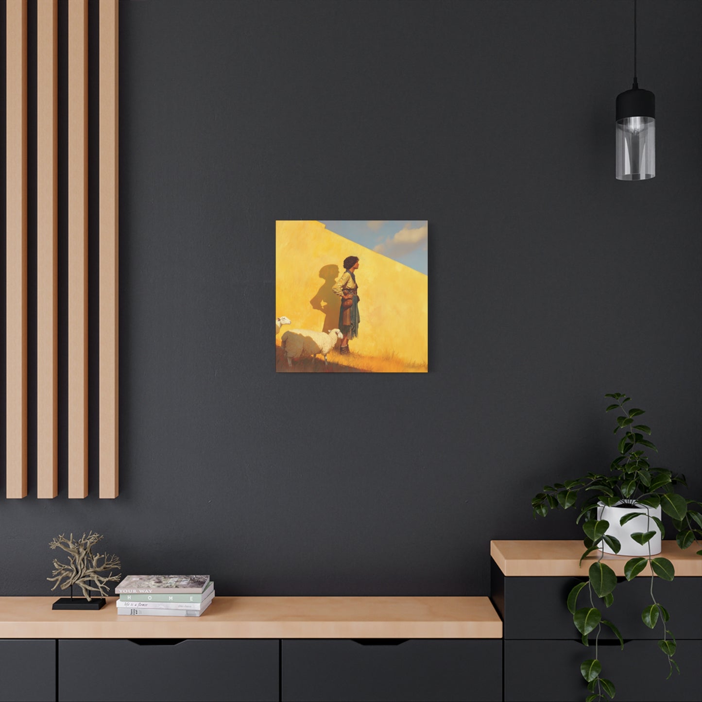 David son of Jesse - David the Shepherd Boy -  Museum Wrapped Canvas - Sanctified Souls Print - Religious Art for your Home