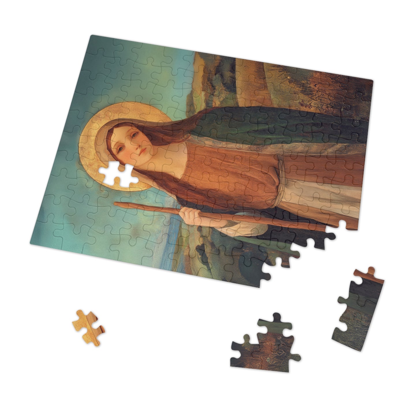 Saint Breage // Saint Breaca - Puzzle & Keepsake Tin - Religious Jigsaw Puzzle (30, 110, 252, 500,1000-Piece)