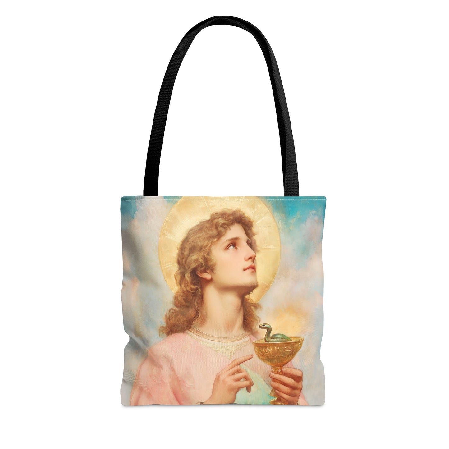 Saint John the Apostle Tote Bag - Large Medium Small Faith Art Bag - Re usable Tote Purse - Double Sided - Catholic Art Bag