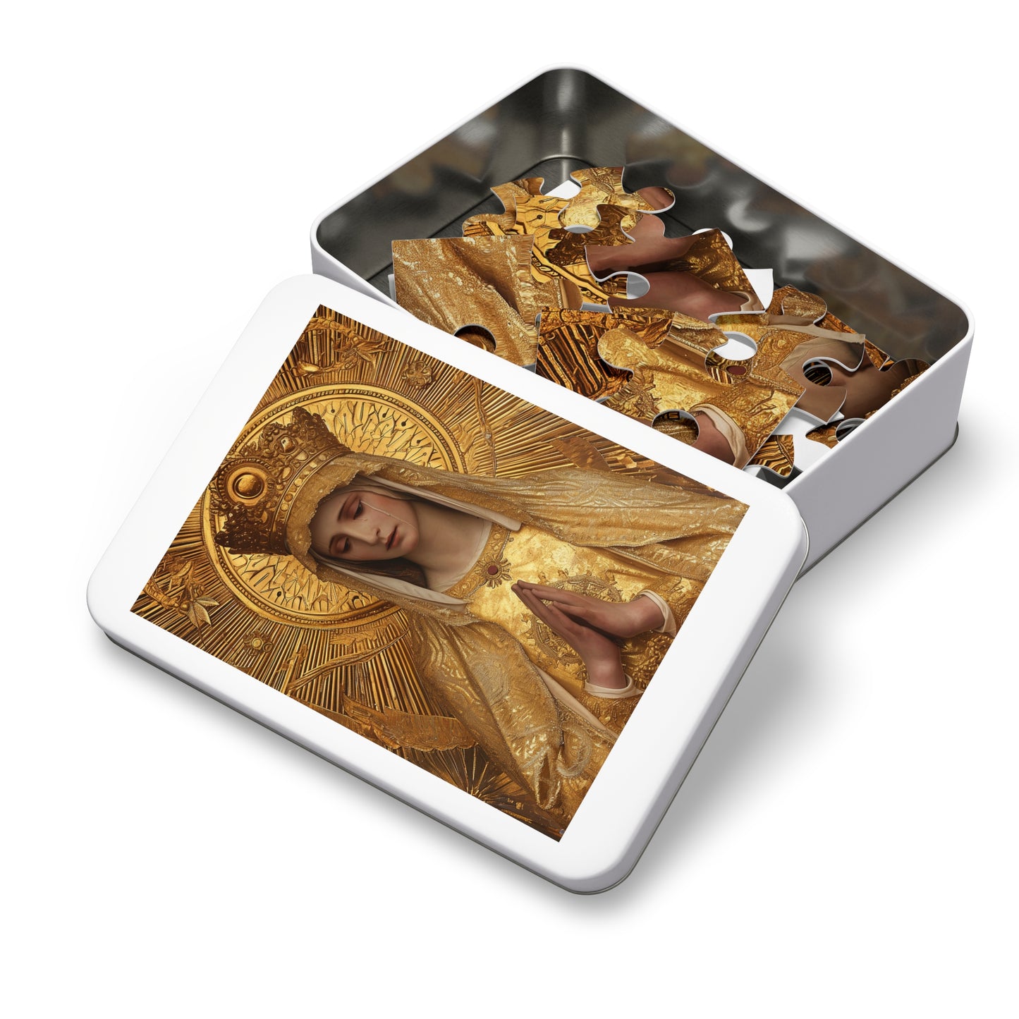 Gate of Eternity - The Golden Mary - Tribute to Our Lady of the Gate of Dawn - Puzzle and Keepsake Tin (30, 110, 252, 500,1000-Piece)