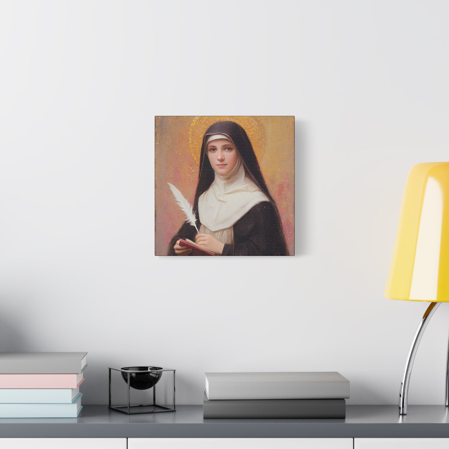 Saint Mechtildis / Mechtide of Hefta / Mechthild of Hackeborn - Gallery Wrapped Canvas - Print - Religious Art for your Home - Catholic Art