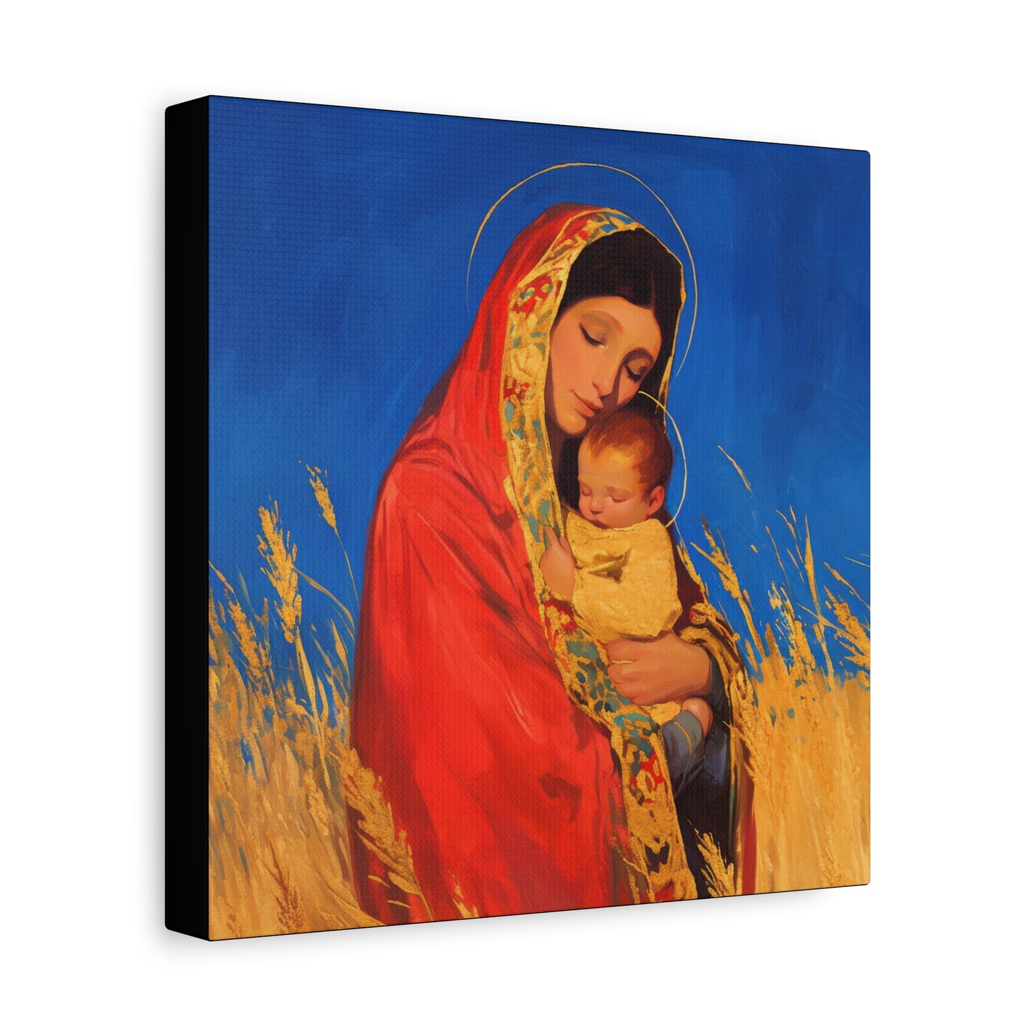 Our Lady of the Harvest  - Multiple Sizes - Catholic Home art - Museum Wrapped Canvas - Sanctified Souls Print