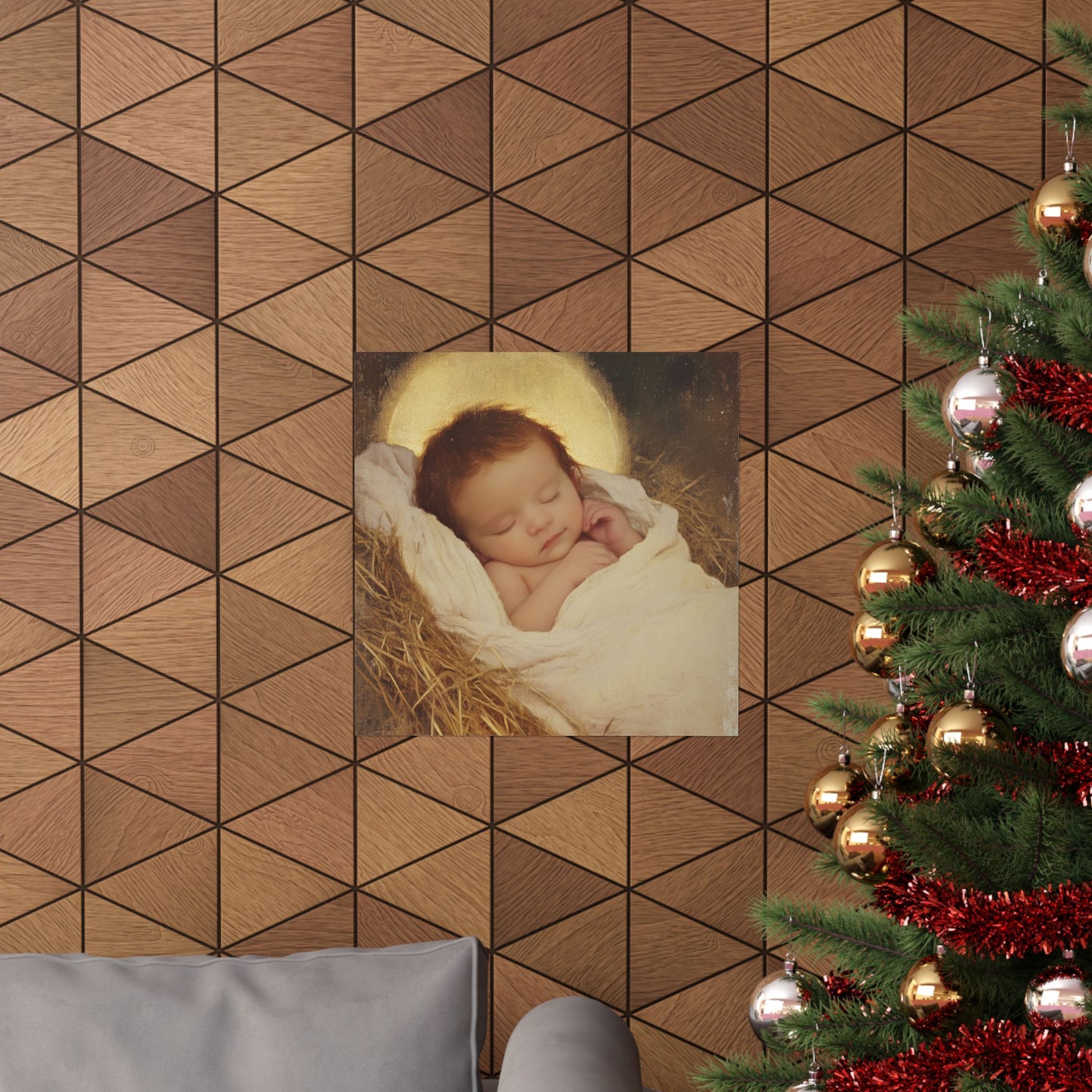 Jesus, the Newborn Light of the World - Sanctified Souls Print - Multiple Sizes - Premium Matte Vertical Posters