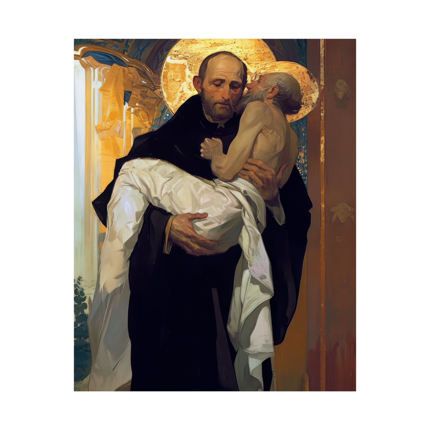 Saint John of God Poster Print - Sanctified Souls Print - Multiple Sizes - Premium Posters - Catholic Art for your home