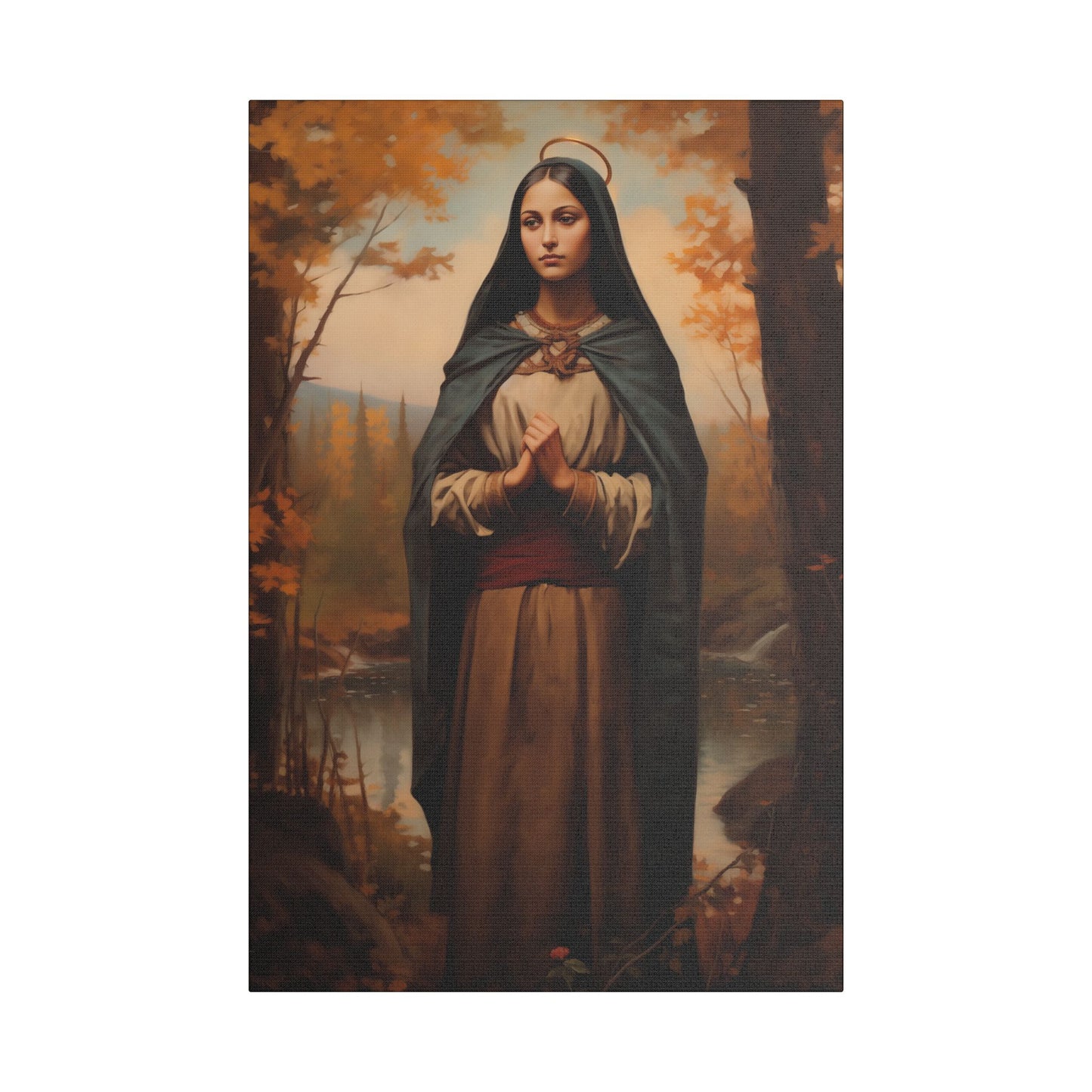 Saint Kateri Tekakwitha -  Museum Wrapped Canvas - Sanctified Souls Print - Religious Art for your Home