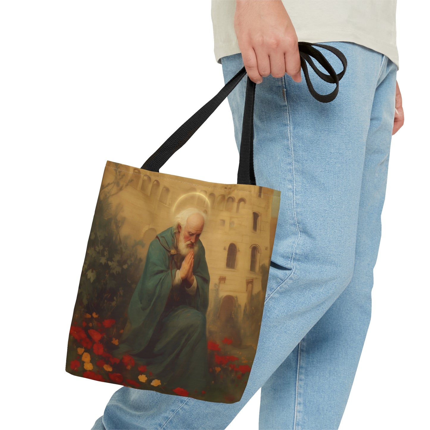 Saint Cyprian - Tote Bag - Large Medium Small Faith Art Bag - Bible Study Faith Purse - Double Sided Prayer Tote