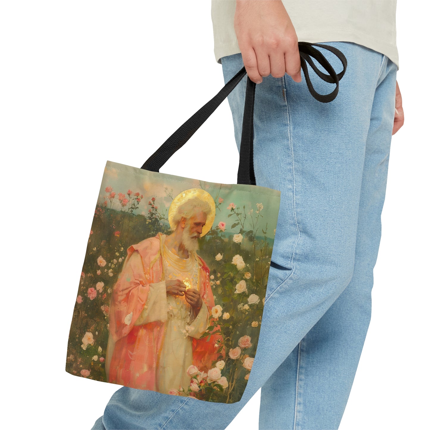 Saint Valentine - Tote Bag - Large Medium Small Faith Art Bag - Bible Study Faith Purse - Double Sided Prayer Tote
