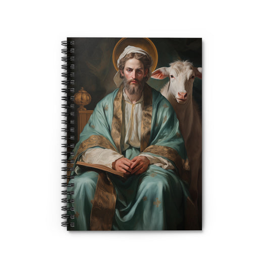 Saint Luke the Evangelist - Sanctified Souls Art - Religious Based Notebook - Spiral Notebook - Ruled Line