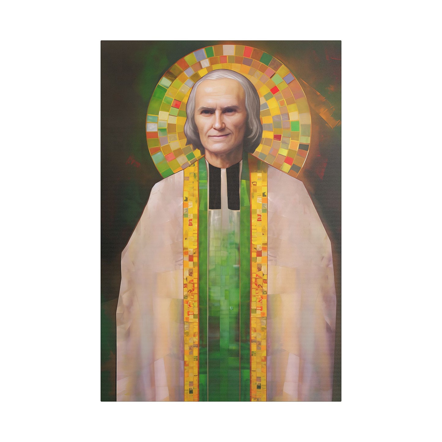 Saint John Vianney Canvas Print - Multiple Sizes - Catholic Home art - Museum Wrapped Canvas - Sanctified Souls Print