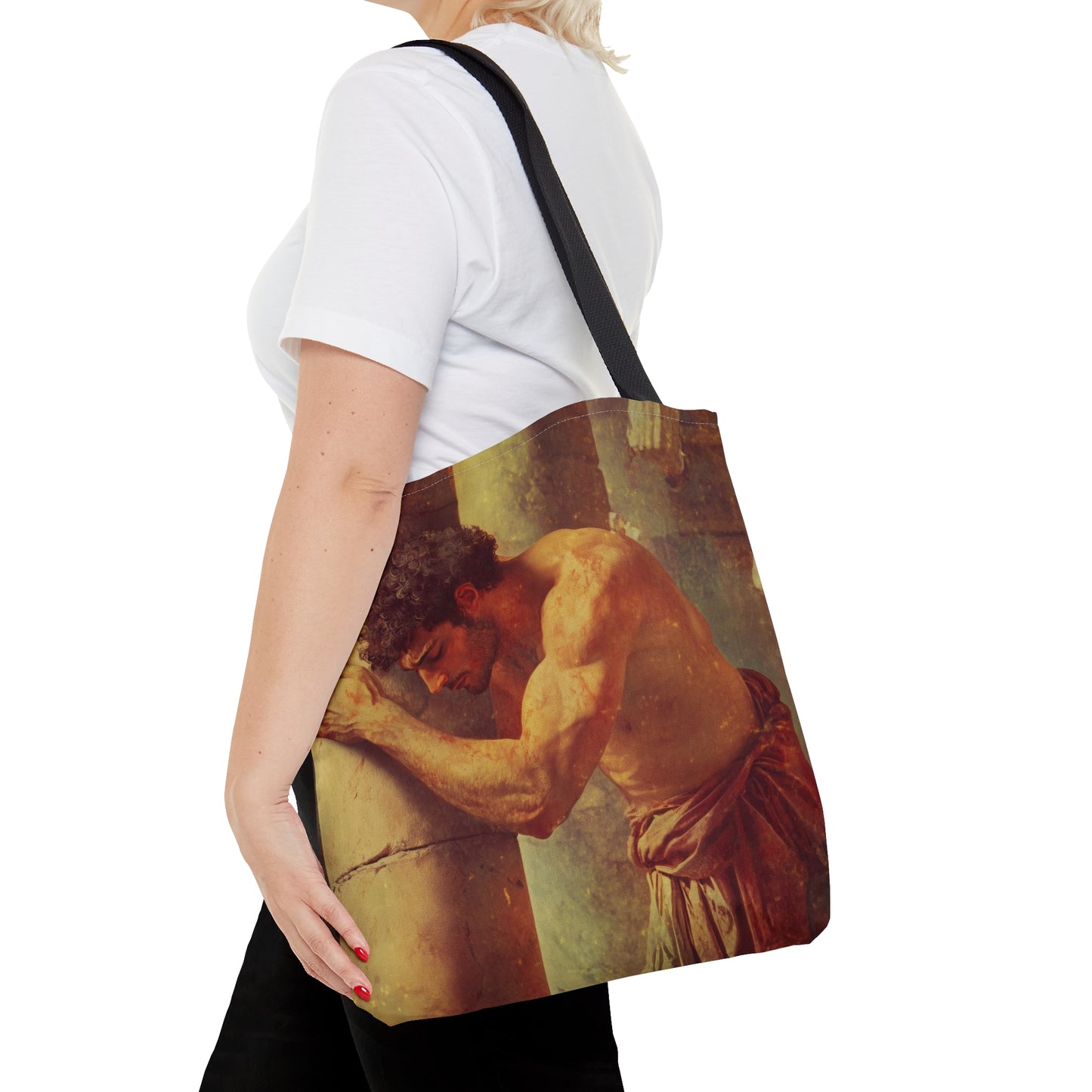 Samson Tote Bag - Large Medium Small Faith Art Bag - Catholic Faith Purse - Double Sided