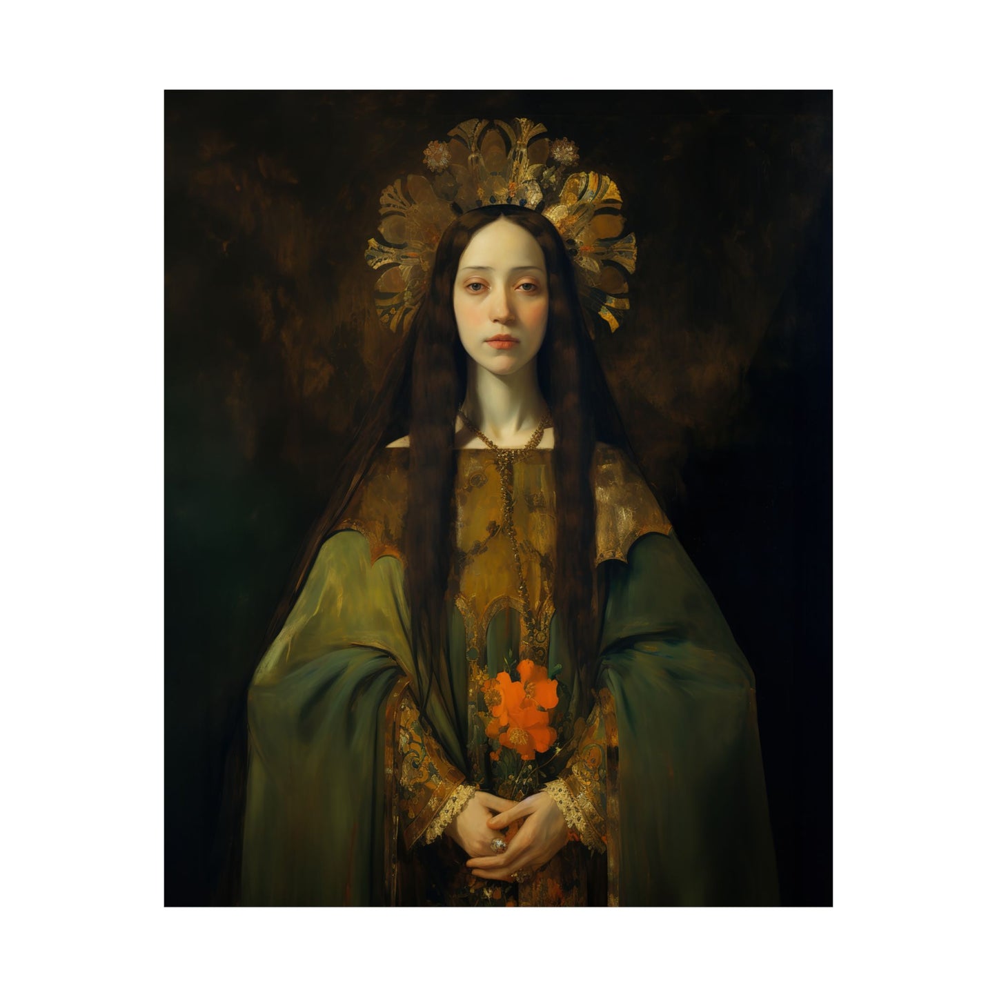 Saint Elizabeth of Portugal - Sanctified Souls Print - Multiple Sizes - Premium Matte Vertical Posters