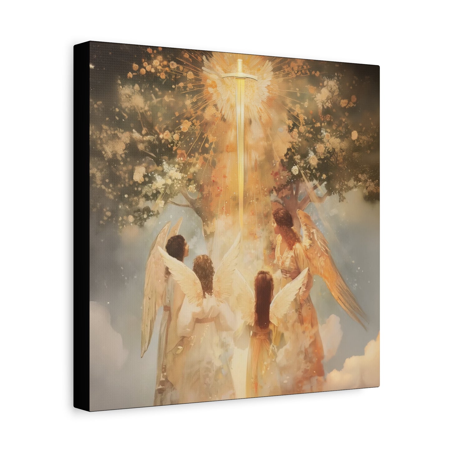 The Watchers of the First Dawn - Guardians of Eden - Gallery Wrapped Canvas - Print - Religious Art for your Home - Catholic Art