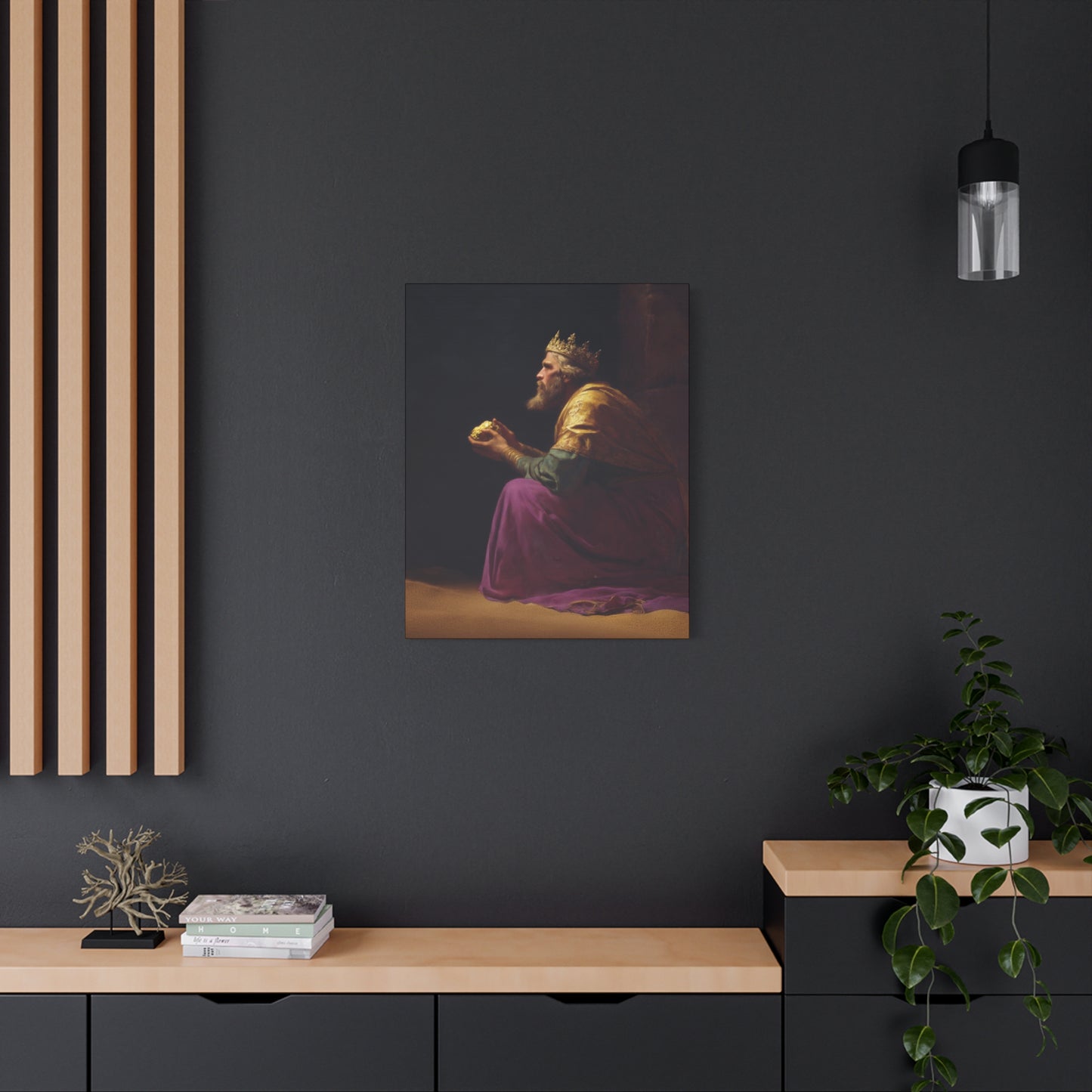 Melchior and the Gift Fit for a King - 3 Wise Men - Gallery Wrapped Canvas - Print - Religious Art for your Home - Catholic