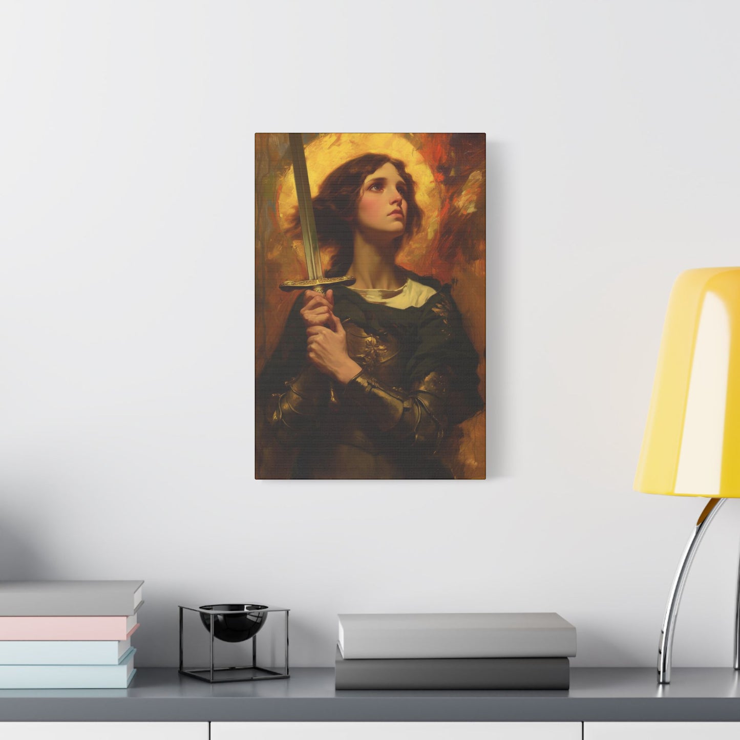 Portrait of Saint Joan of Arc - Museum Wrapped Canvas - Sanctified Souls Print - Religious Art for your Home
