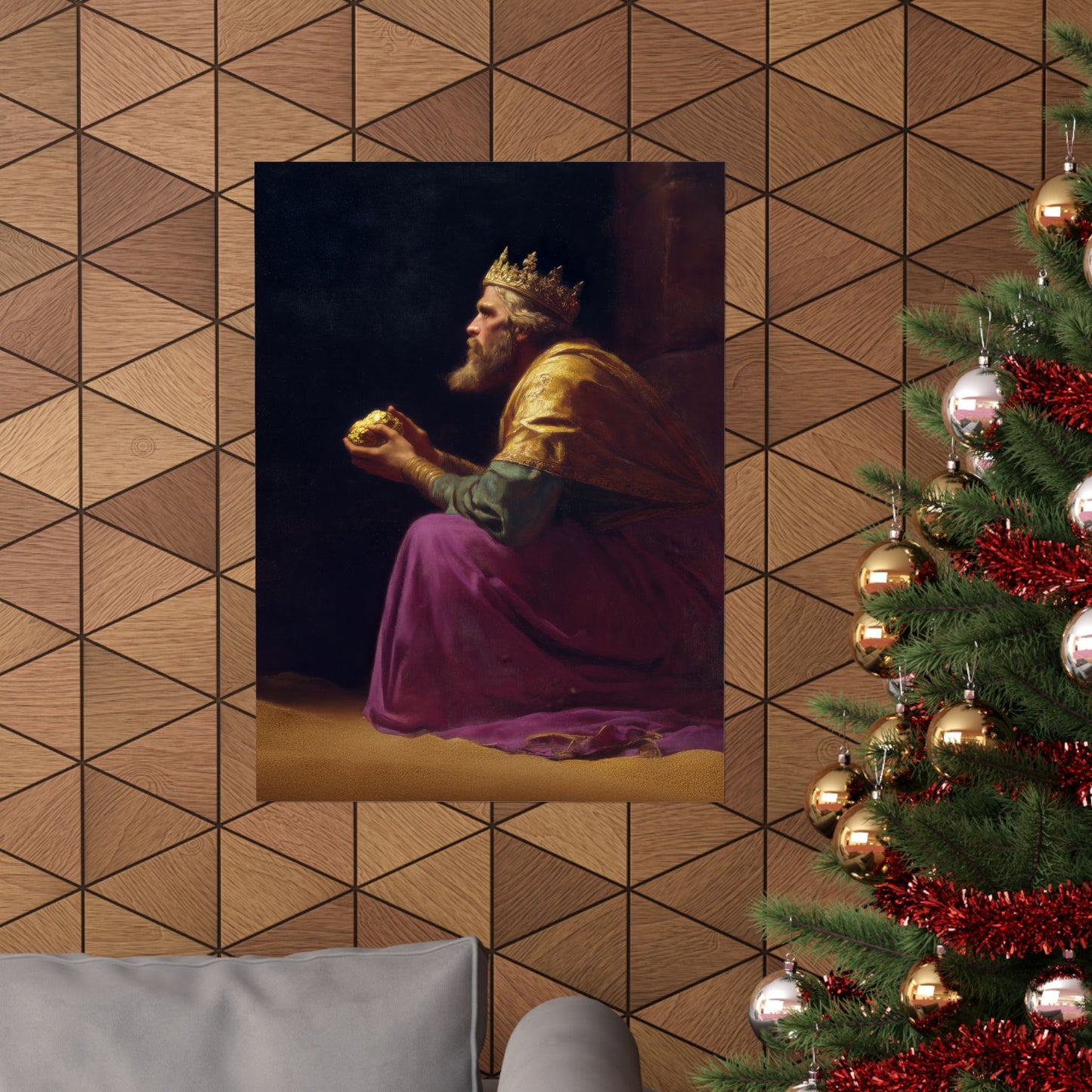 Melchior and the Gift Fit for a King - 3 Wise Men - Sanctified Souls Print - Multiple Sizes - Premium Matte Vertical Posters