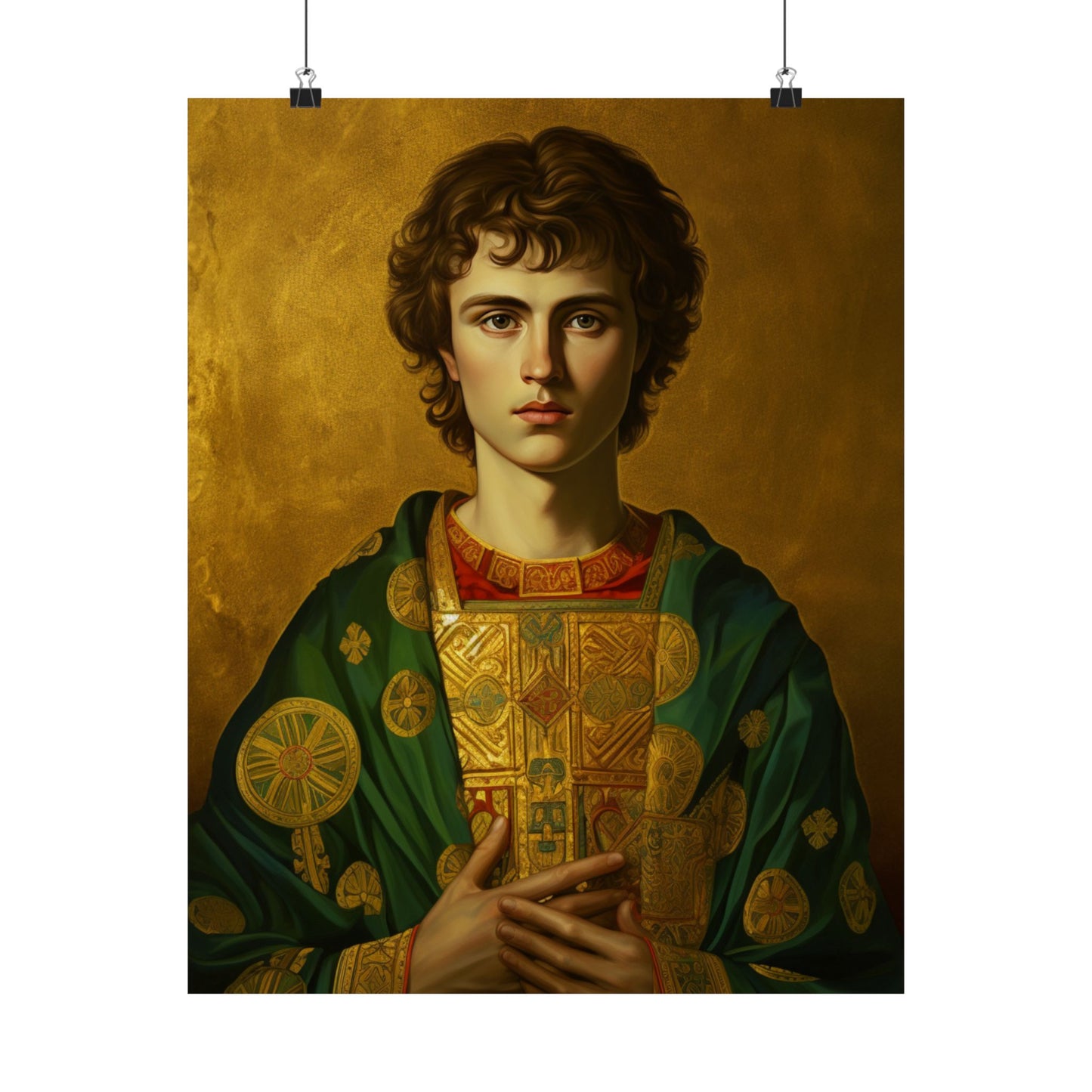 Saint Pantaleon - Sanctified Souls Print - Multiple Sizes - Premium Matte Vertical Posters - Religious Art for the home