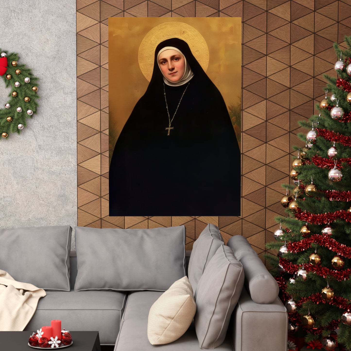 Saint Geltrude Caterina Comensoli - Sanctified Souls Print - Multiple Sizes - Premium Matte Vertical Posters