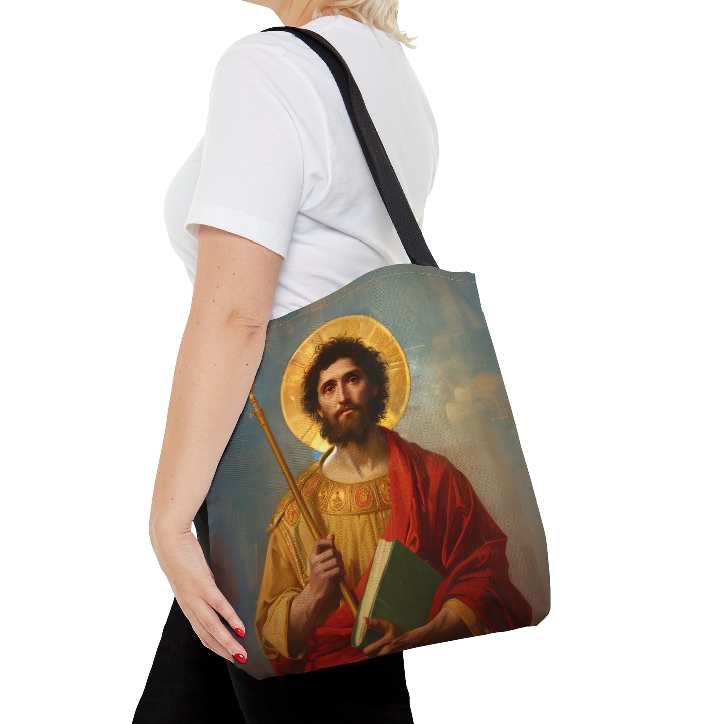 Saint Thomas the Apostle Tote Bag - Large Medium Small Faith Art Bag - Catholic Faith Purse - Religious Carry All Reusable