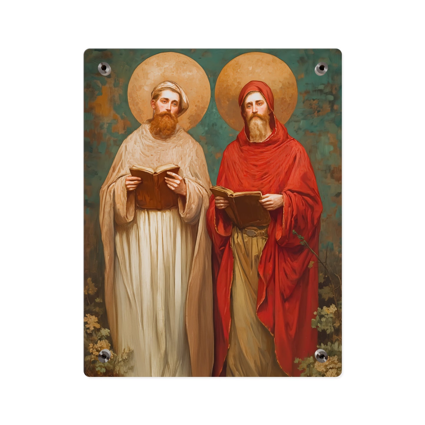 Saints Cosmas and Damian Wall Art Panel - Ready to Hang Acrylic Print - Catholic Saint Art - Patron Saint Print - Martyr Art